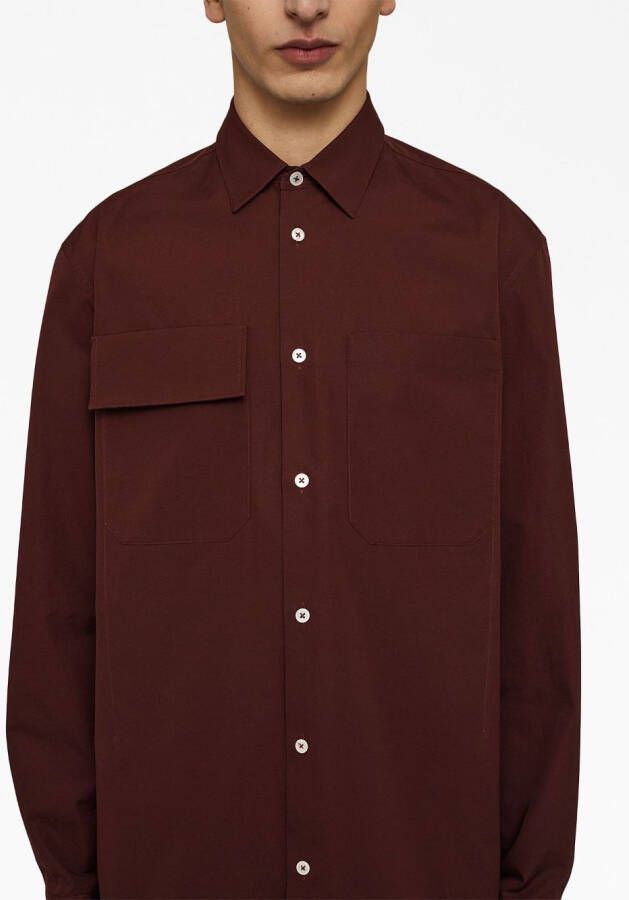 Jil Sander Overhemd met lange mouwen Rood
