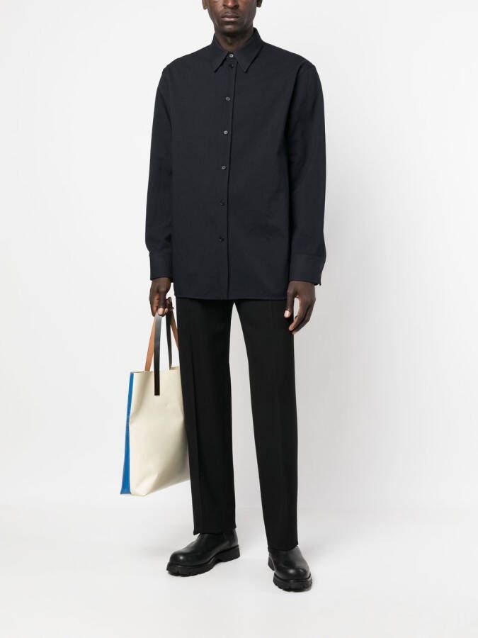 Jil Sander Katoenen overhemd Blauw