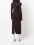 Jil Sander Maxi-jurk met asymmetrische kraag Bruin - Thumbnail 4
