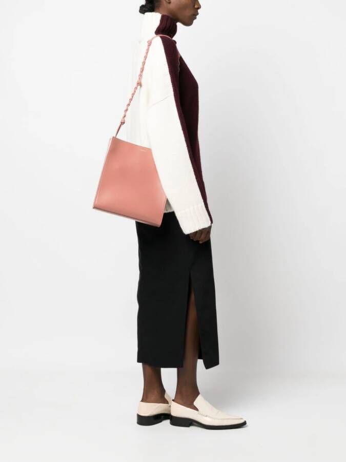 Jil Sander Tangle leren schoudertas Roze