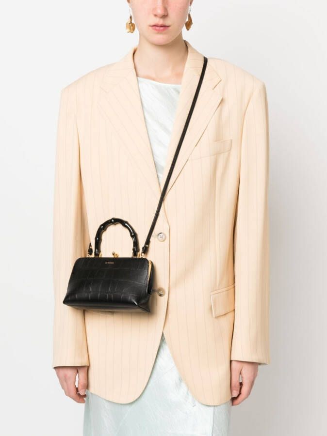 Jil Sander Goji kleine crossbodytas Zwart