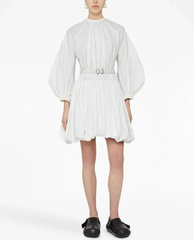 Jil Sander Mini-jurk met ceintuur Wit