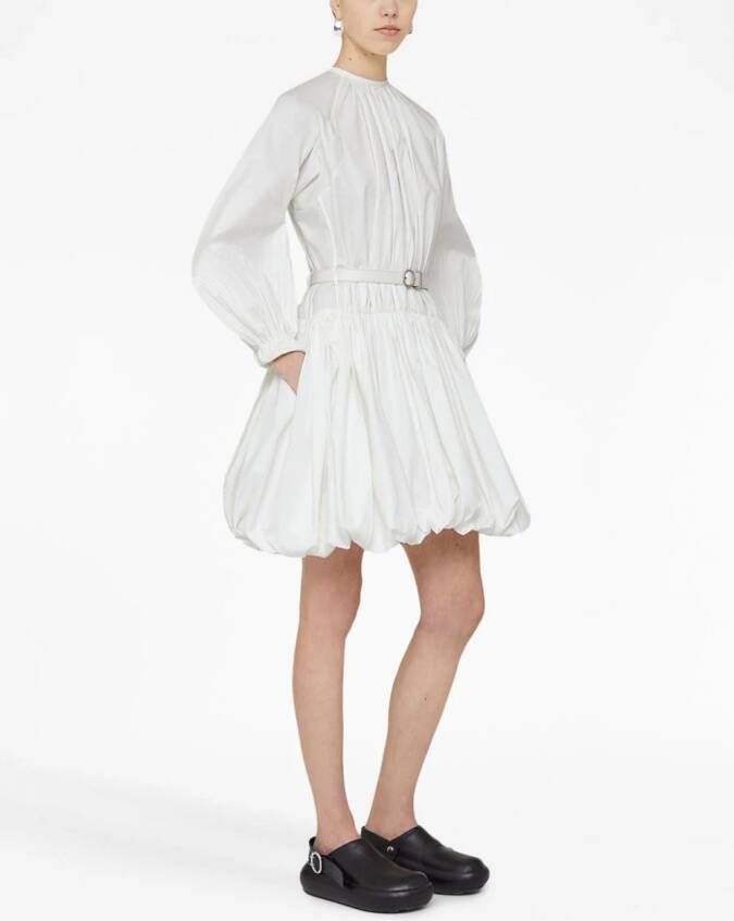 Jil Sander Mini-jurk met ceintuur Wit
