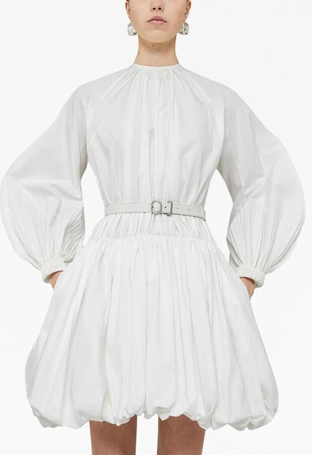 Jil Sander Mini-jurk met ceintuur Wit