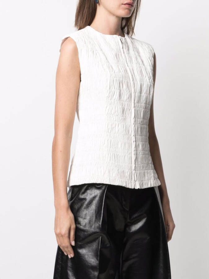 Jil Sander Mouwloze top Wit