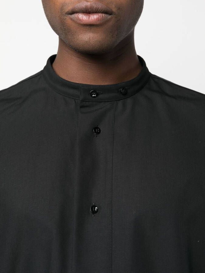 Jil Sander Overhemd met bandkraag Zwart