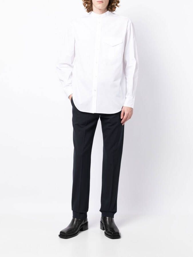 Jil Sander Overhemd met opstaande kraag Wit