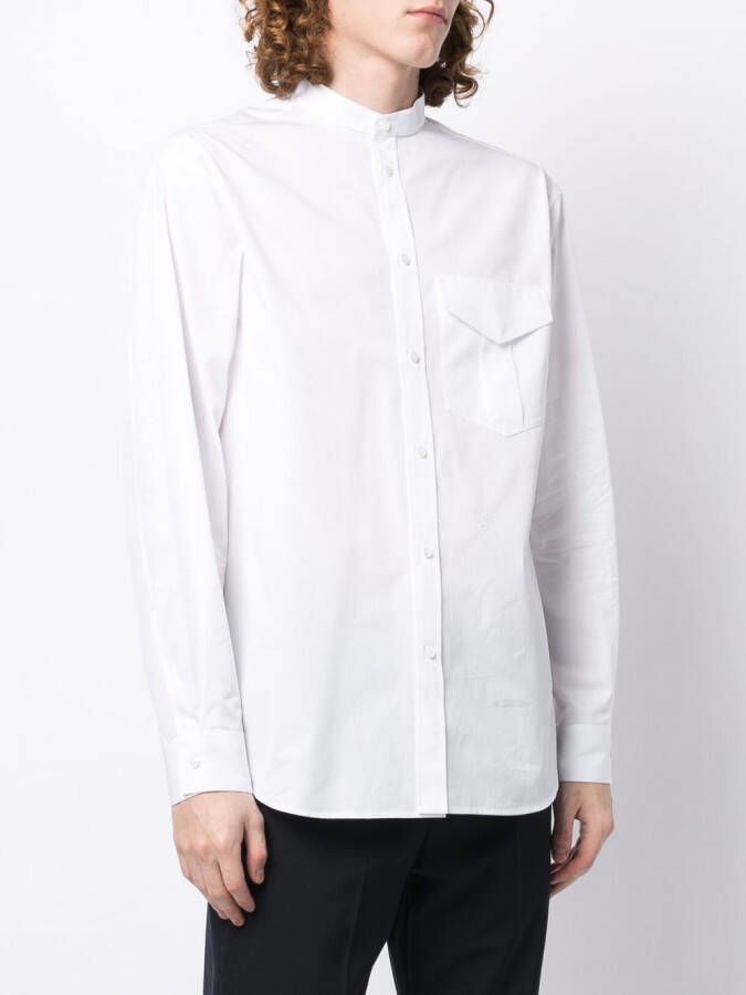 Jil Sander Overhemd met opstaande kraag Wit
