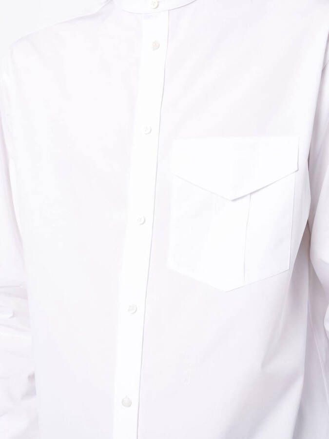 Jil Sander Overhemd met opstaande kraag Wit