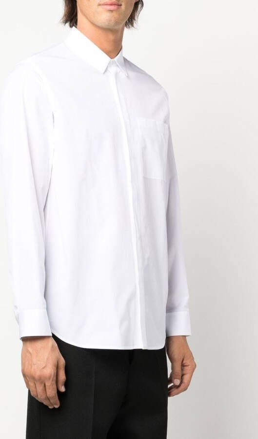 Jil Sander Overhemd met verborgen sluiting Wit