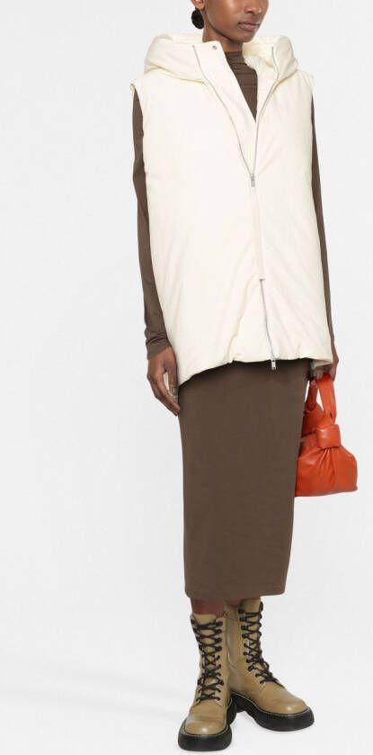 Jil Sander Oversized bodywarmer Beige