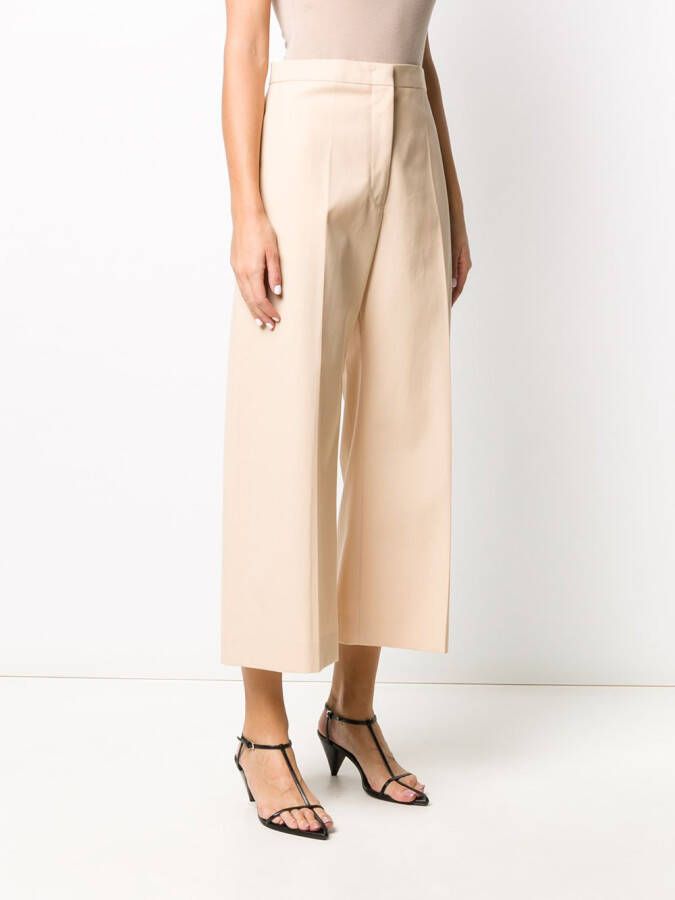 Jil Sander Pantalon met wijde pijpen Beige