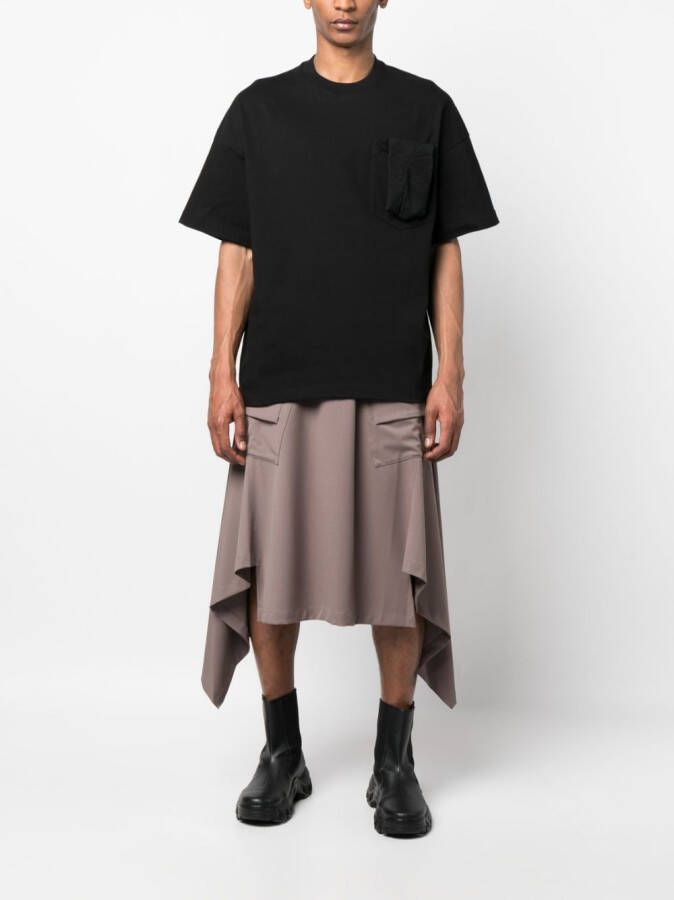 Jil Sander T-shirt met opgestikte zak Zwart