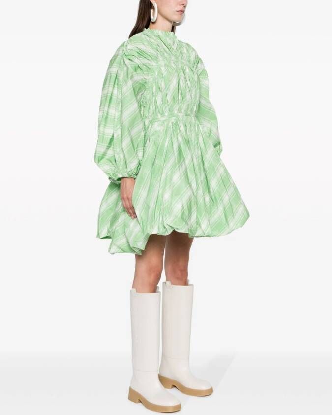 Jil Sander Geruite jurk Groen