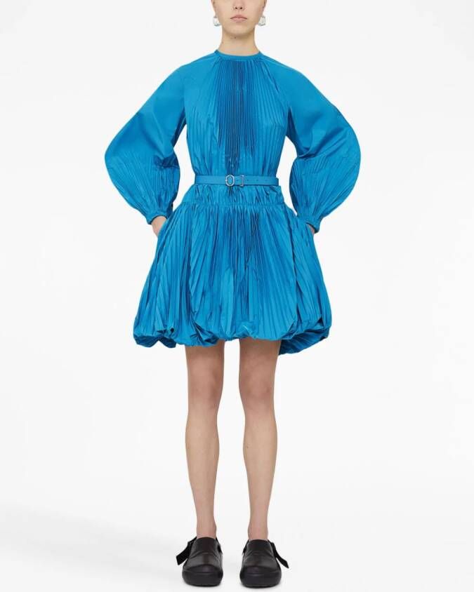 Jil Sander Plissé jurk Blauw