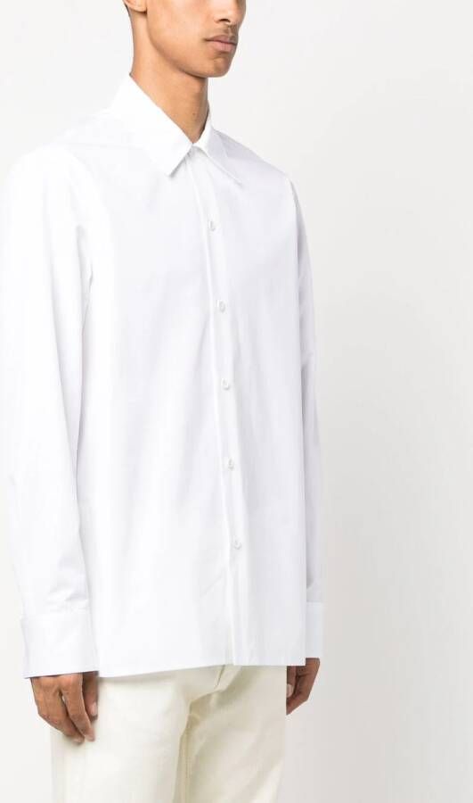 Jil Sander Overhemd met puntkraag Wit