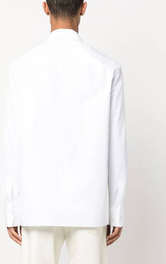 Jil Sander Overhemd met puntkraag Wit
