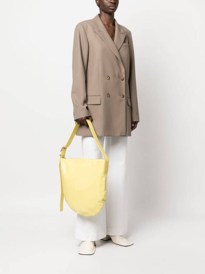 Jil Sander Leren shopper Geel