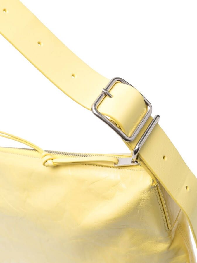 Jil Sander Leren shopper Geel