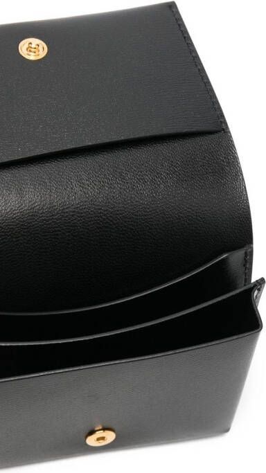 Jil Sander Portemonnee met logo reliëf Zwart