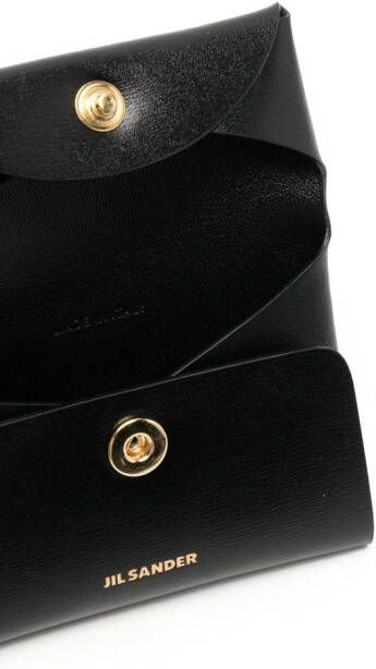 Jil Sander Portemonnee van saffiano leer Zwart
