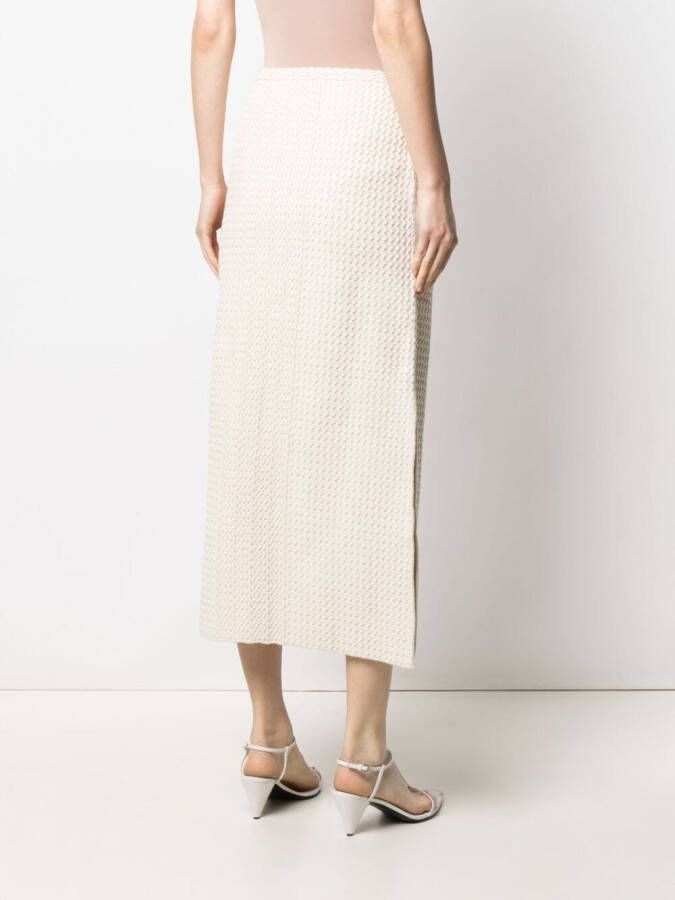 Jil Sander Rok met zigag patroon Beige