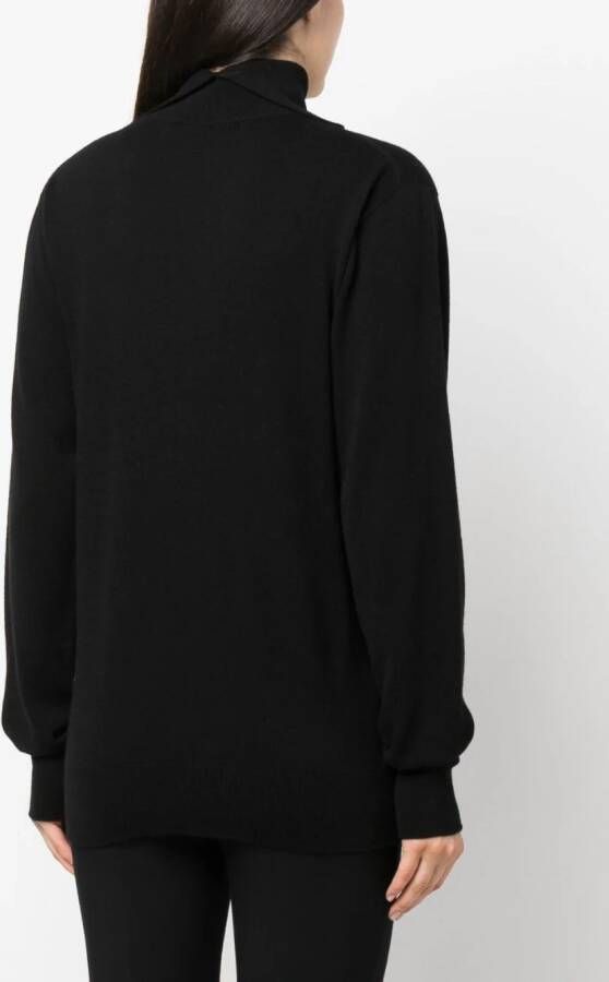Jil Sander Kasjmier coltrui Zwart