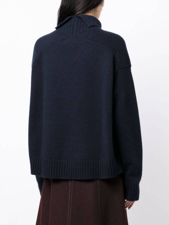 Jil Sander Coltrui met lange mouwen Blauw