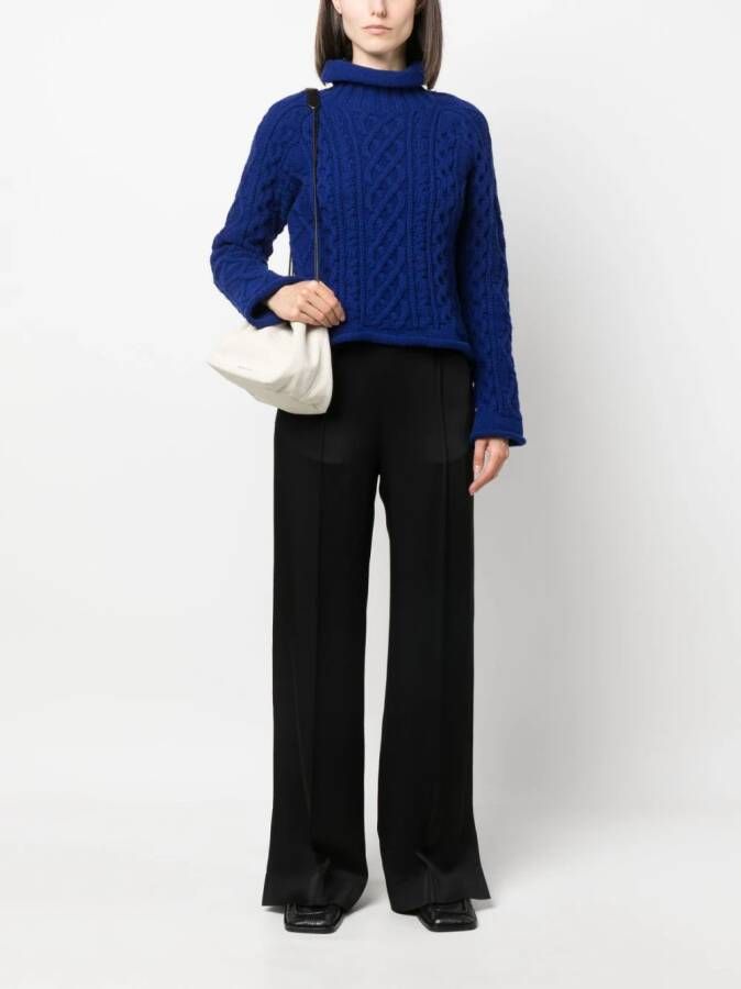 Jil Sander Broek met wijde pijpen Zwart