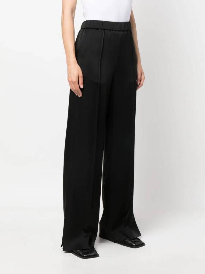 Jil Sander Broek met wijde pijpen Zwart