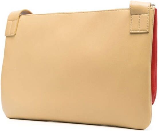Jil Sander Schoudertas met colourblocking Rood