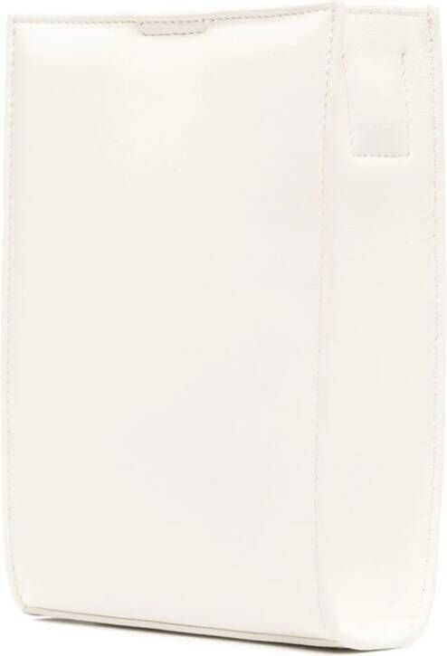 Jil Sander Tangle leren schoudertas Wit