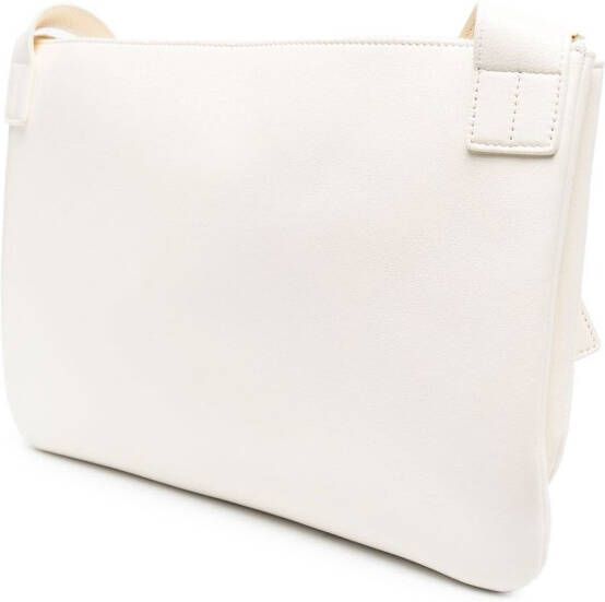 Jil Sander Schoudertas met logo Beige