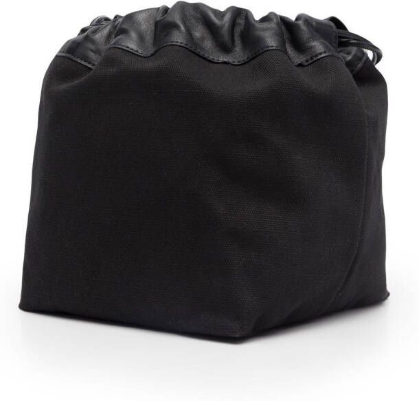 Jil Sander Schoudertas met logo Zwart