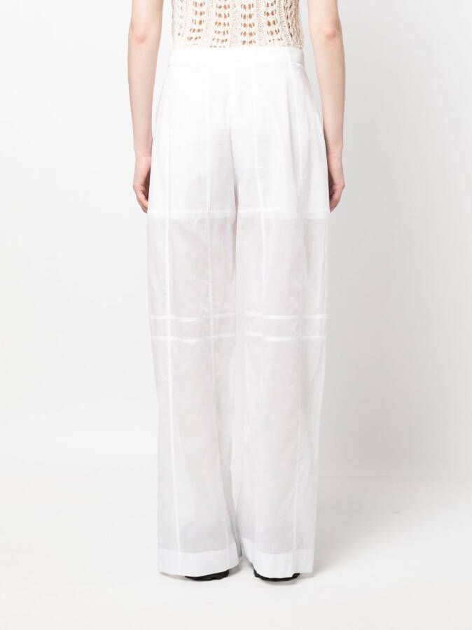 Jil Sander Semi-doorzichtige mini-jurk Wit
