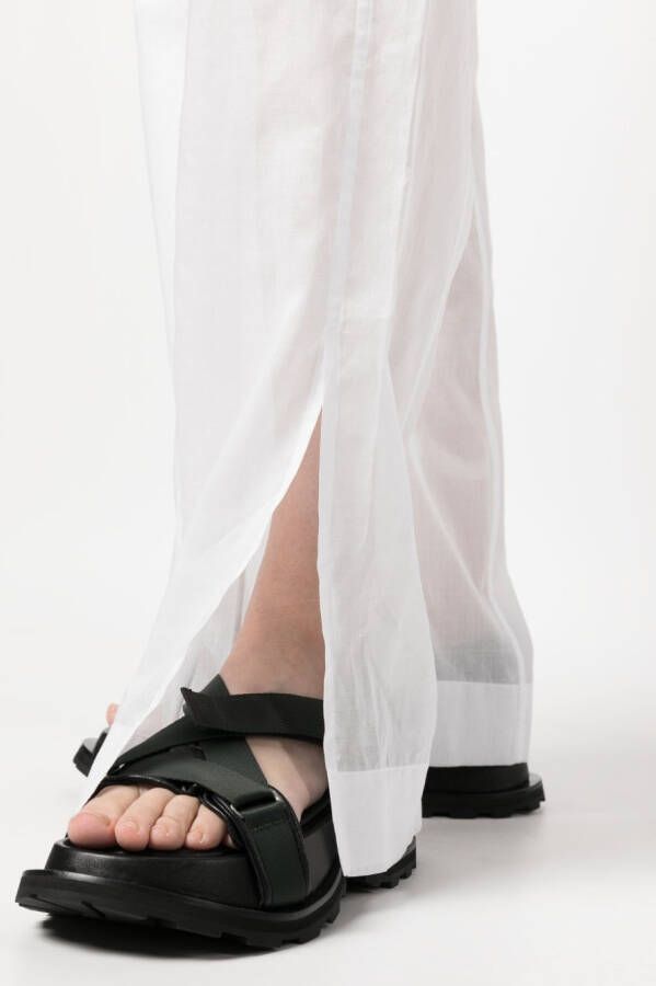 Jil Sander Semi-doorzichtige mini-jurk Wit