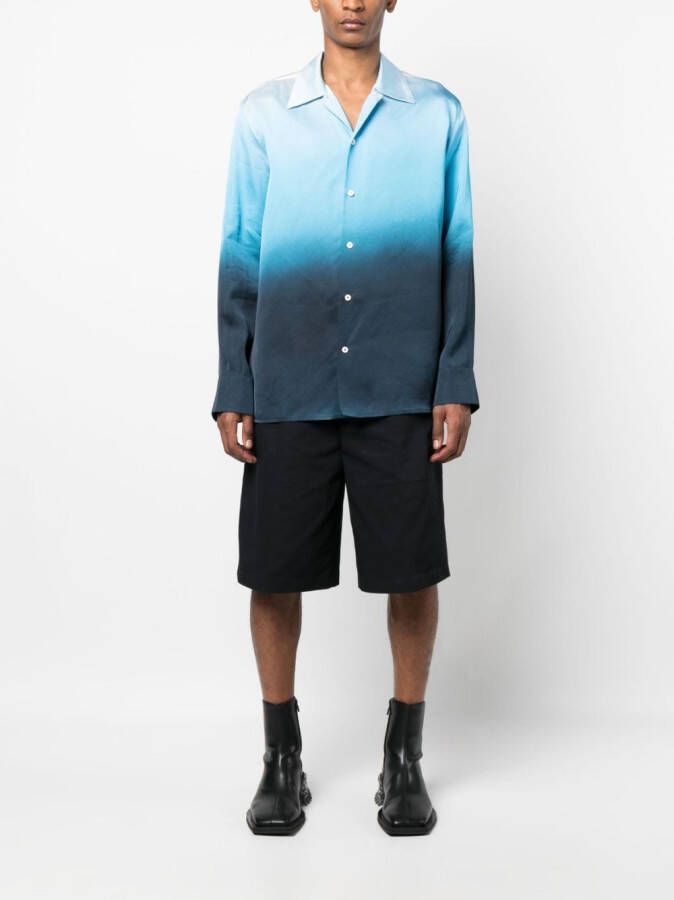 Jil Sander Shirt met kleurverloop Blauw