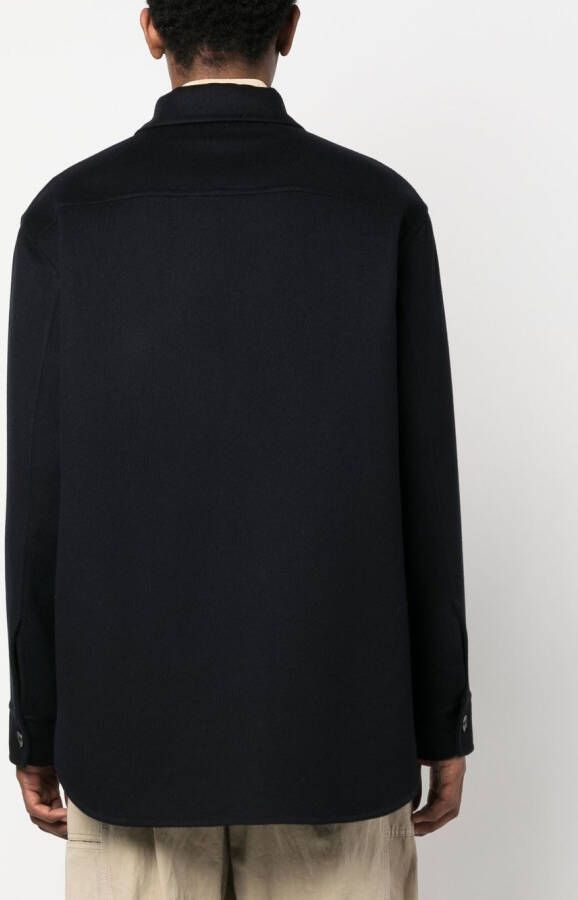 Jil Sander Shirtjack met lange mouwen Blauw