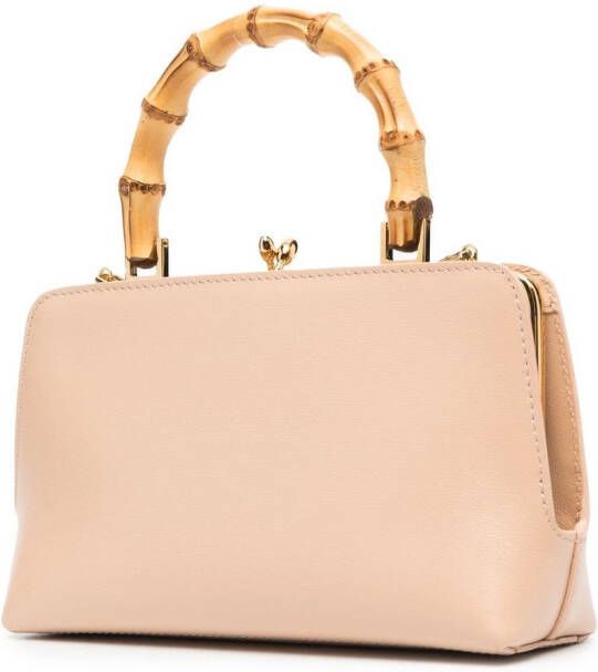 Jil Sander Shopper met bamboe handgreep Roze