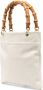 Jil Sander Shopper met bamboe handgreep Wit - Thumbnail 4