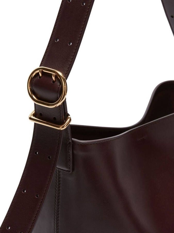 Jil Sander Shopper met handgreep Bruin