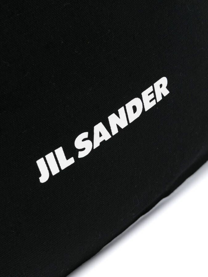 Jil Sander Shopper met logoprint Zwart