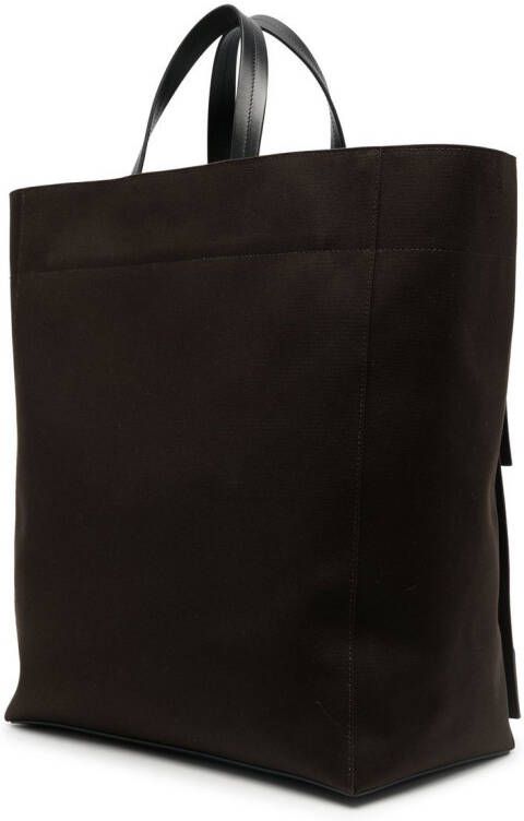 Jil Sander Shopper met logoprint Bruin