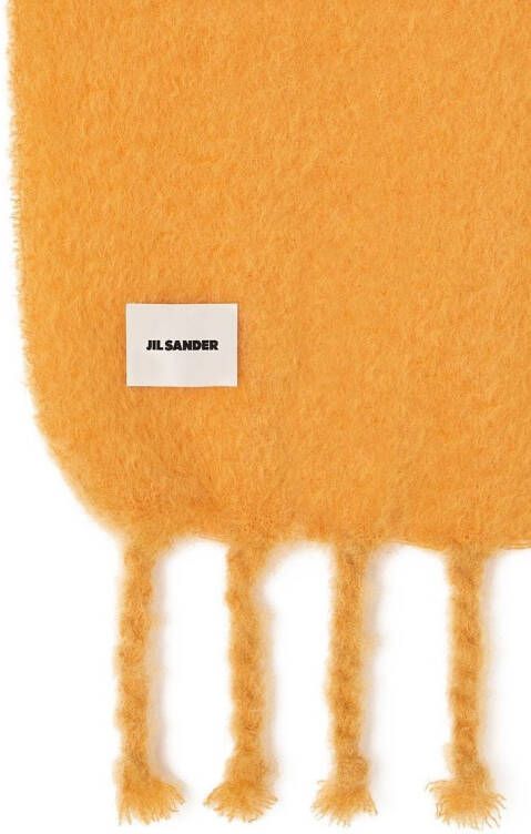 Jil Sander Sjaal met logopatch Oranje