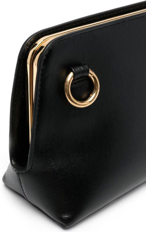 Jil Sander small Goji leather shoulder bag Zwart