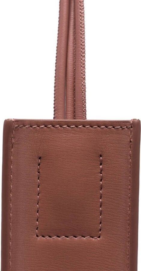 Jil Sander Tangle leren crossbodytas Roze