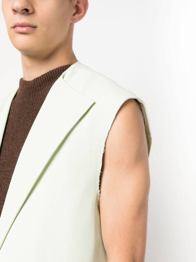 Jil Sander Spencer met enkele rij knopen Groen