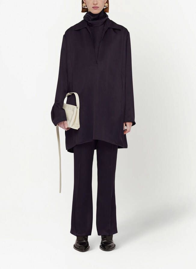 Jil Sander High waist broek Zwart