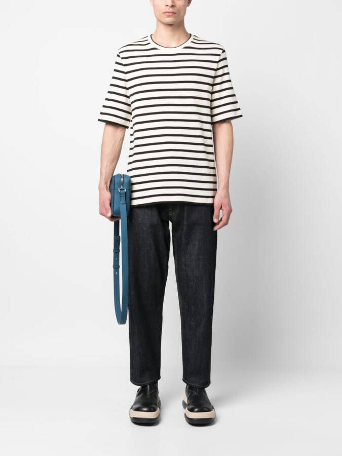 Jil Sander Gestreept T-shirt Beige