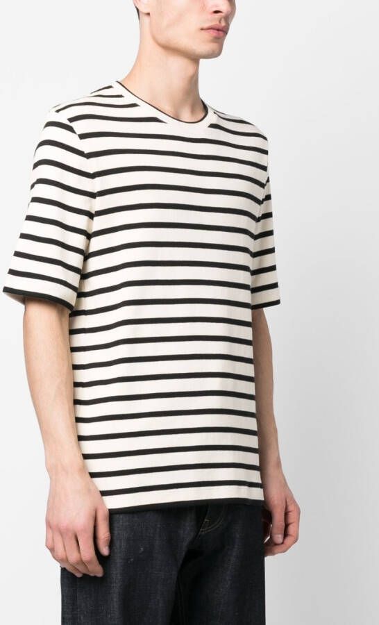 Jil Sander Gestreept T-shirt Beige